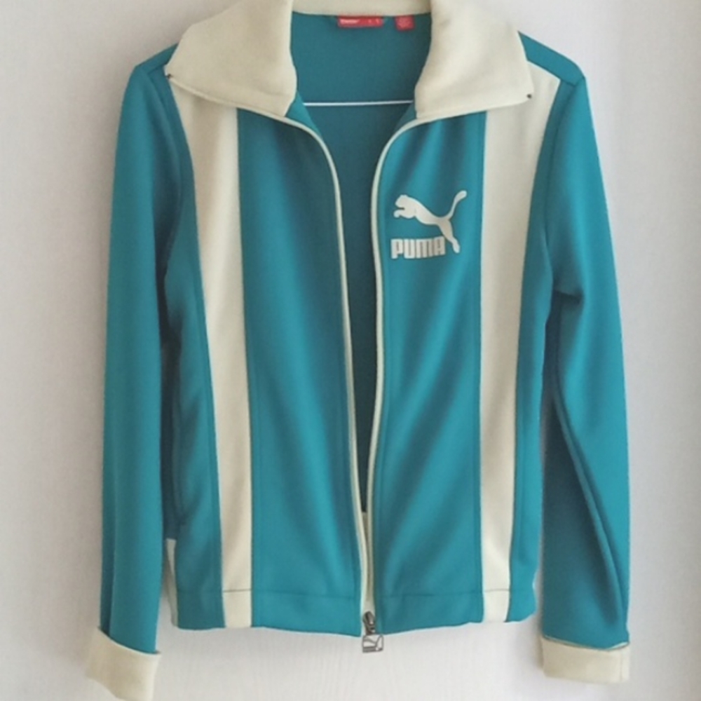 PUMA | Track Jacket ( Turquoise/Blue)  zipper closure